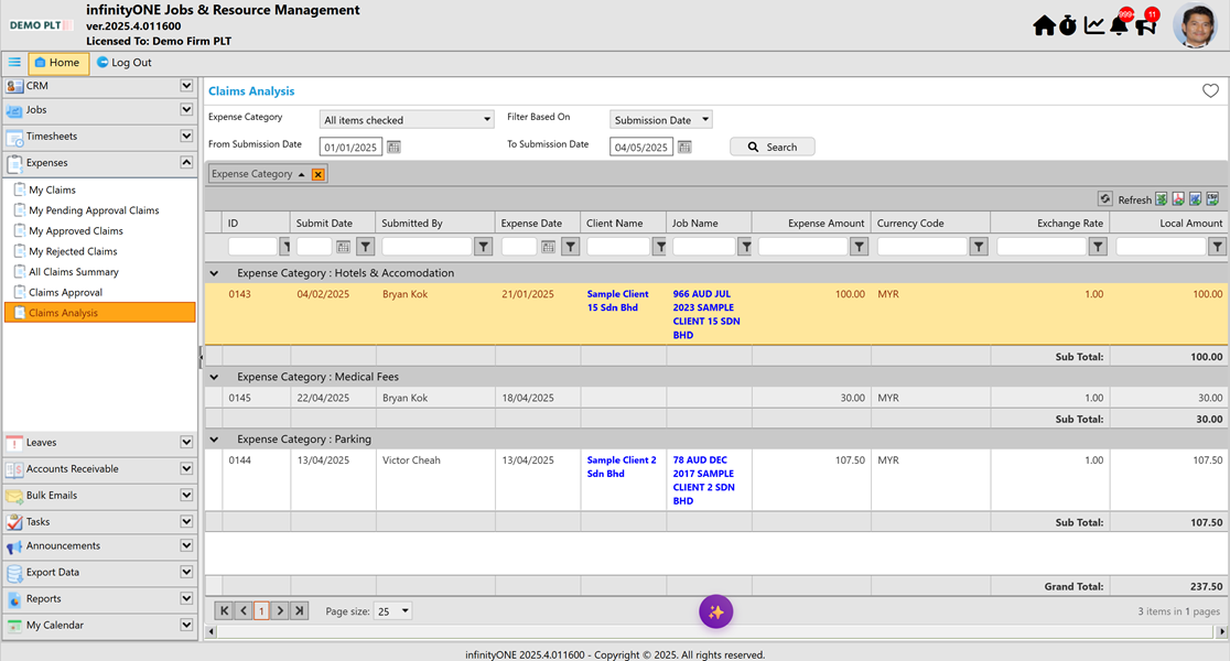 Disbursements Screenshot 1